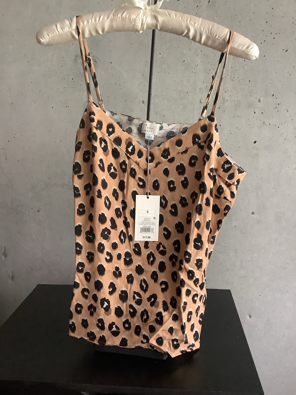 A New Day Animal Print Spaghetti Strap top
